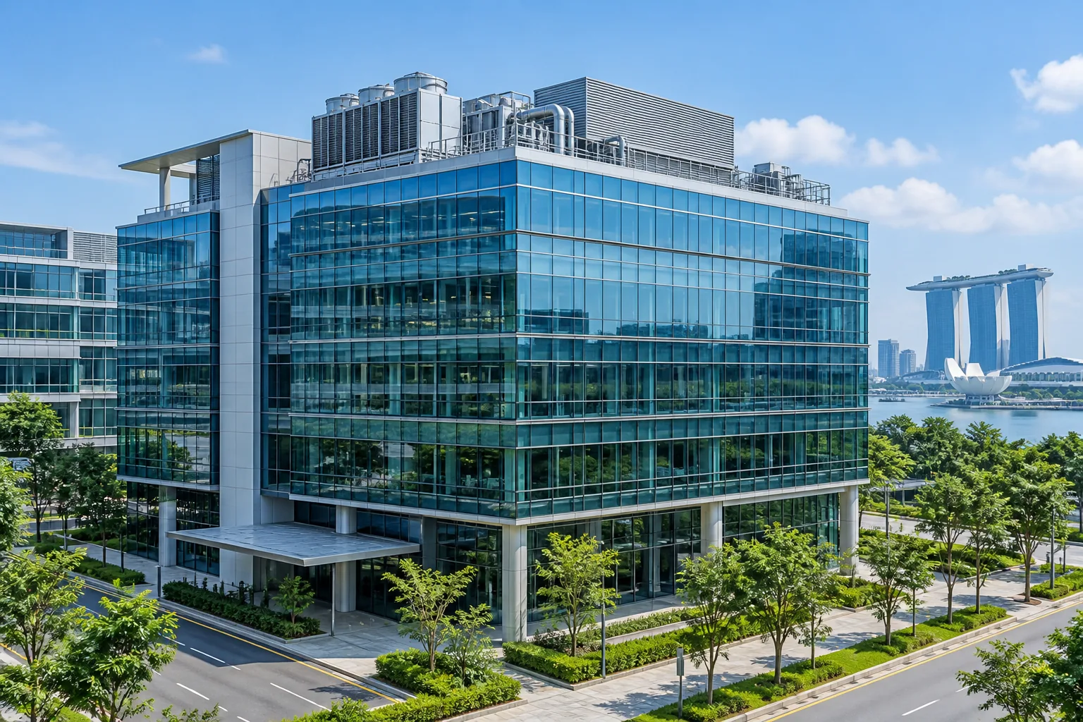 Modern commercial building in Singapore